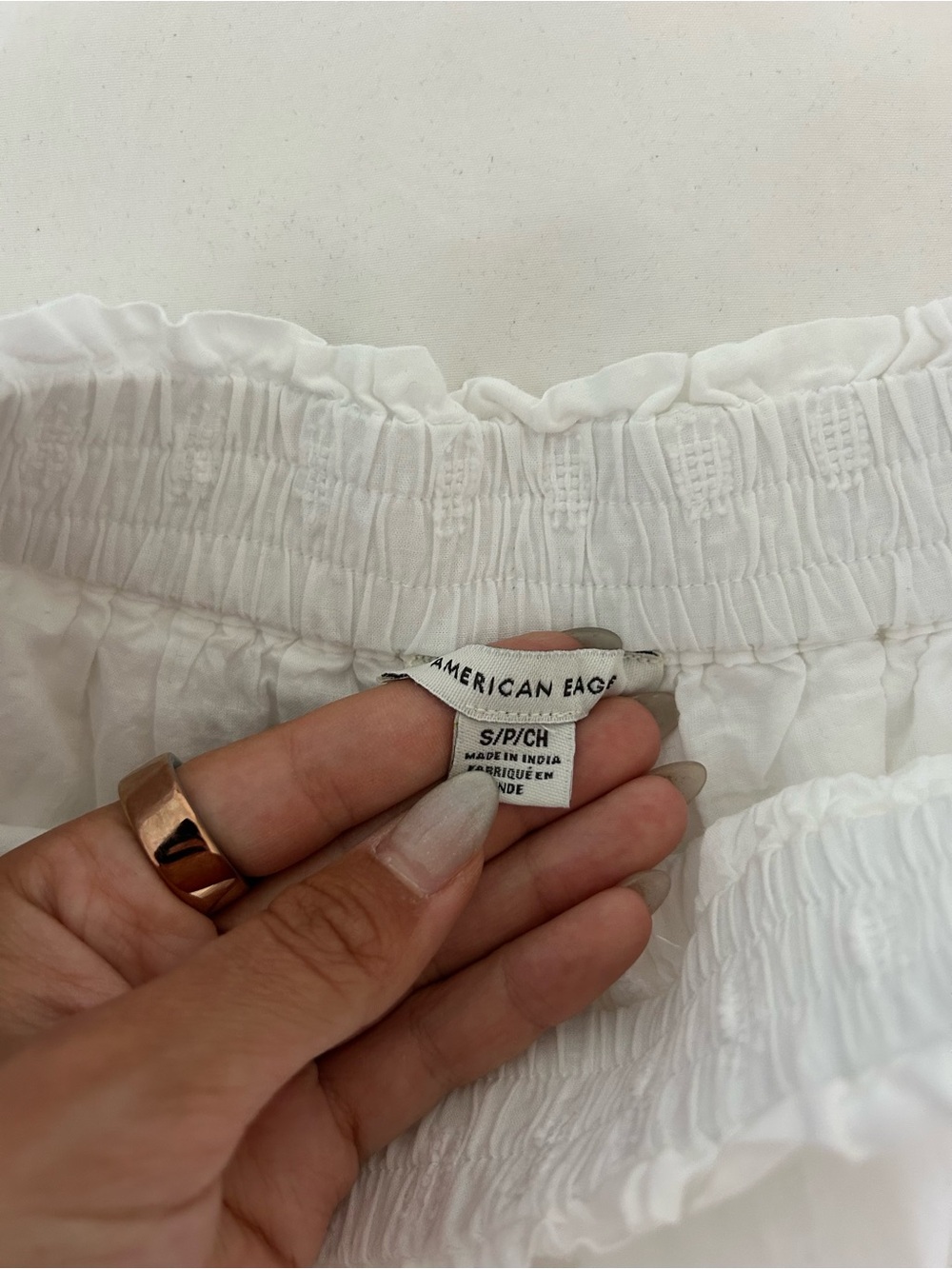 Loveshackfancy style White Tiered Lace Mini Skirt size S - Picture 2 of 2